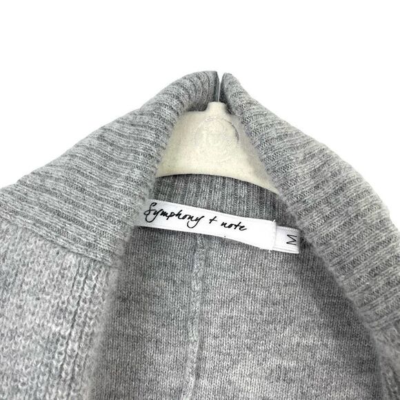 Symphony + Note 100% cashmere twin set cardigan & shell Size M grey lagenlook - Picture 4 of 16